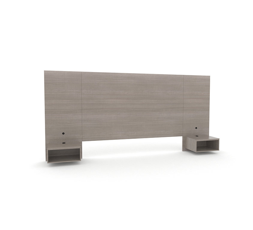 KING 36″ Headboard/Nightstand With Round Dual USB